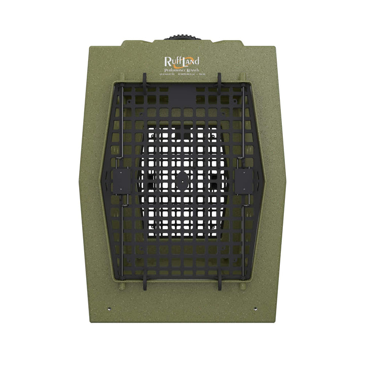 RuffLand X-Large Kennel - Olive Drab Double Door (Front Back) - Dog crates by Ruff Land Performance Kennels