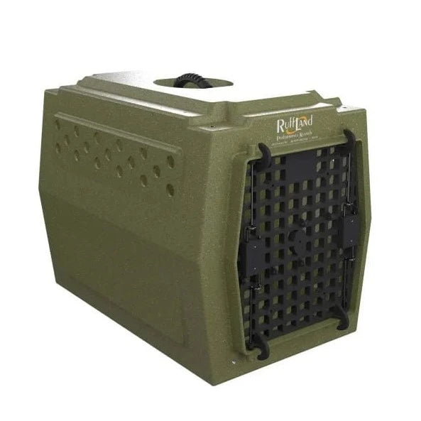 RuffLand Medium Kennel - Olive Drab Single Door - Dog crates by Ruff Land Performance Kennels