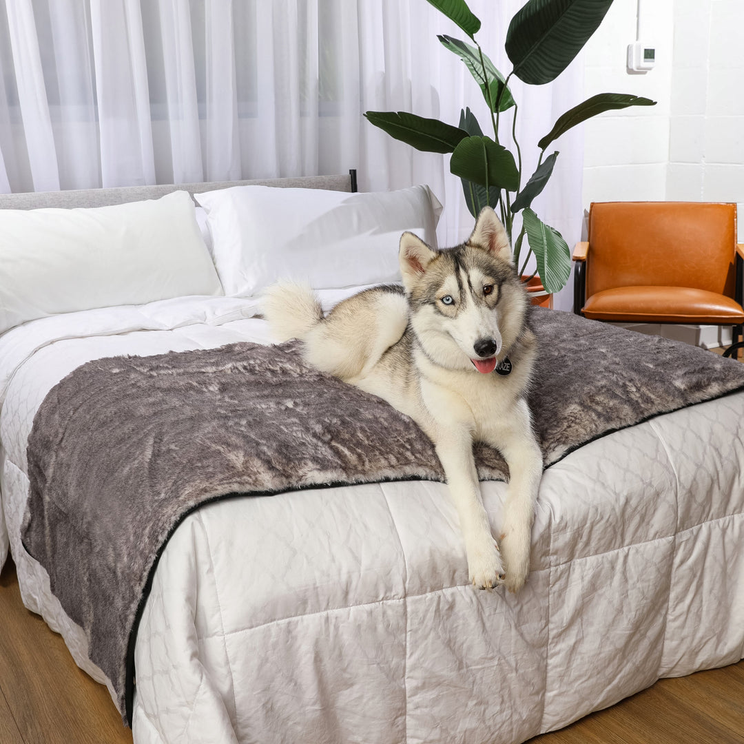 PupProtector™ Luxe Waterproof Bed Runner - Ultra Soft Chinchilla - - Dog Blanket by Paw.com