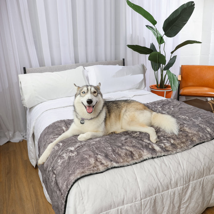 PupProtector™ Luxe Waterproof Bed Runner - Ultra Soft Chinchilla - - Dog Blanket by Paw.com