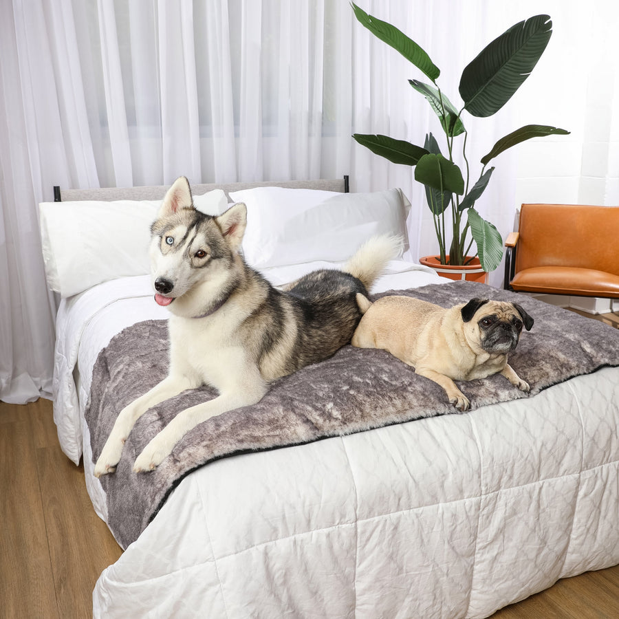 PupProtector™ Luxe Waterproof Bed Runner - Ultra Soft Chinchilla - - Dog Blanket by Paw.com