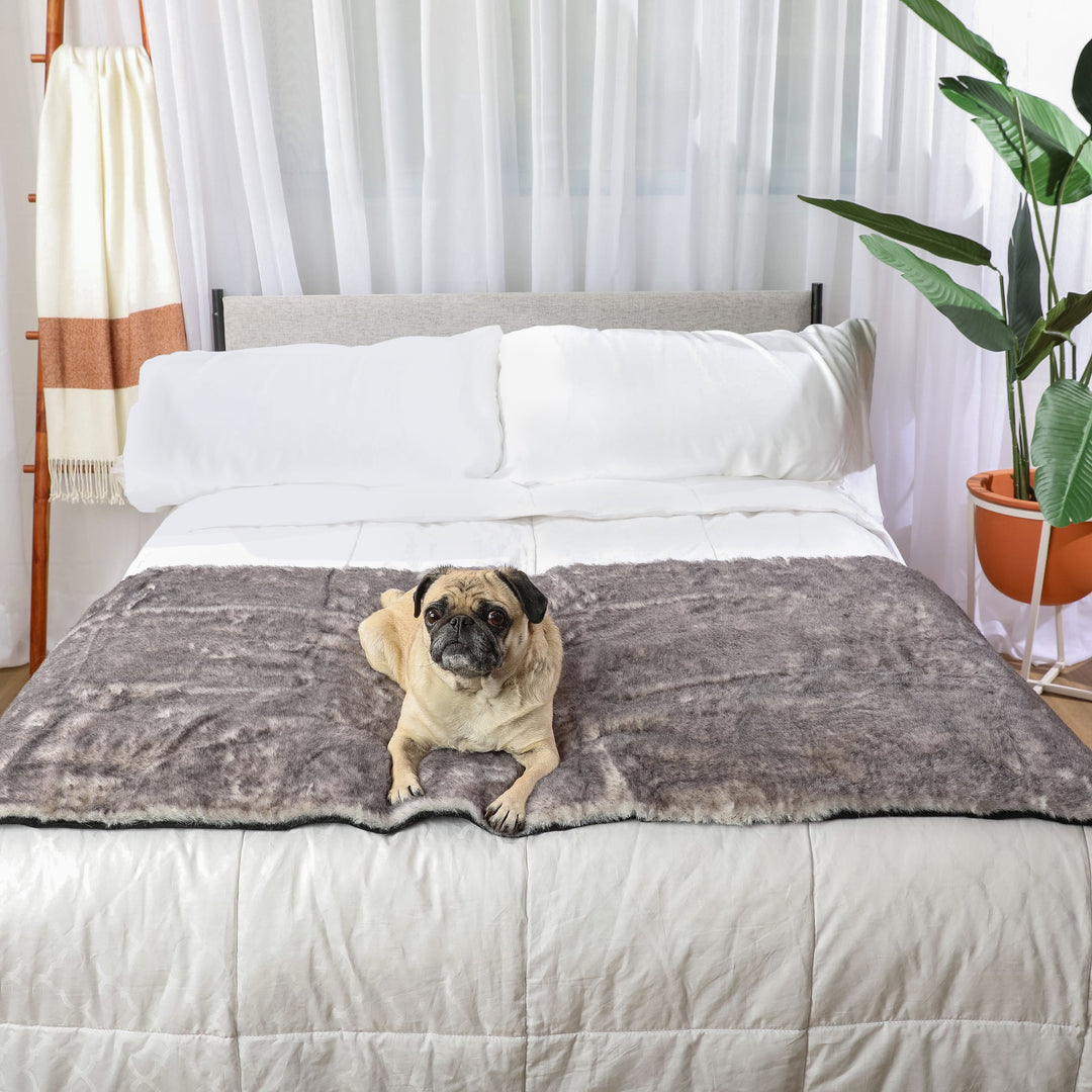 PupProtector™ Luxe Waterproof Bed Runner - Ultra Soft Chinchilla - - Dog Blanket by Paw.com