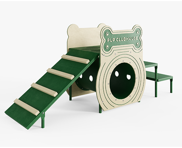 BarkPark Pup Clubhouse (Dog Bone) - Natural - by BarkPark