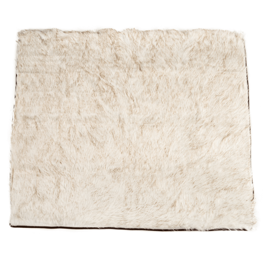 PupProtector™ Waterproof Throw Blanket - White with Brown Accents - - Dog Blanket by Paw.com