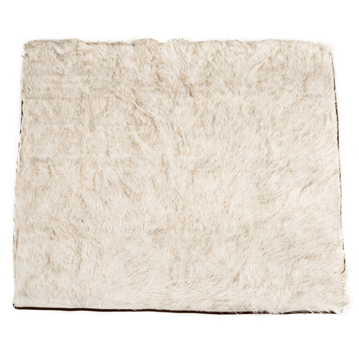 PupProtector™ Waterproof Throw Blanket - White with Brown Accents - - Dog Blanket by Paw.com