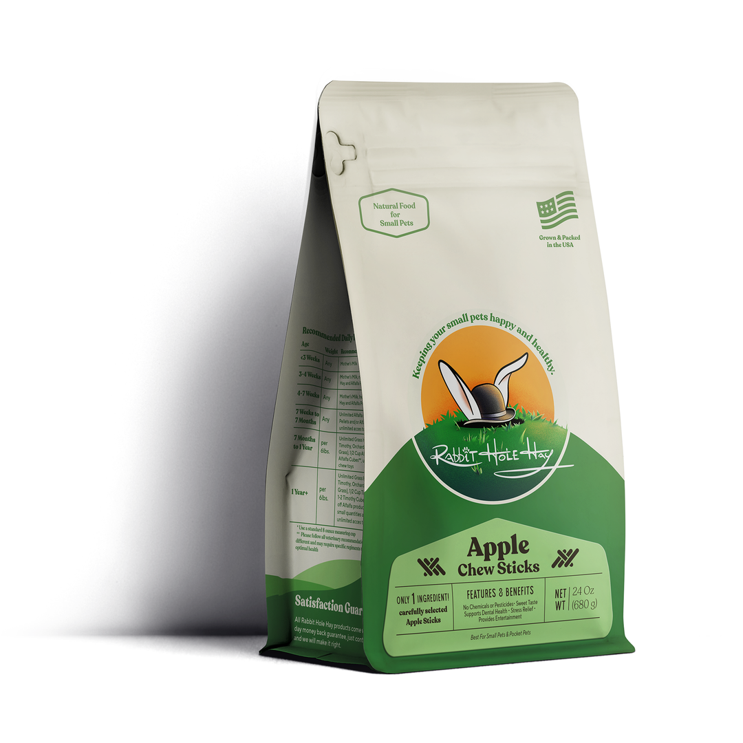 Rabbit Hole Hay All Natural Apple Chew Sticks - 24 oz - Chew Toys by Rabbit Hole Hay