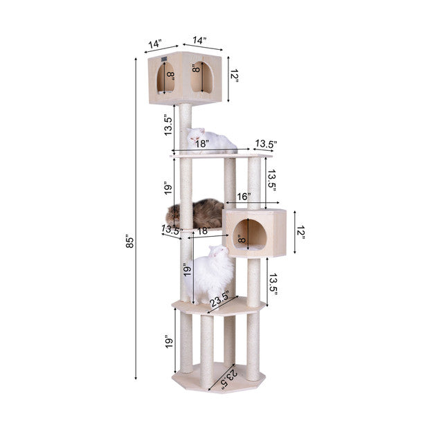 Armarkat 85" 5-Level Cat Tree with Two Condos - - Cat Tree by Armarkat