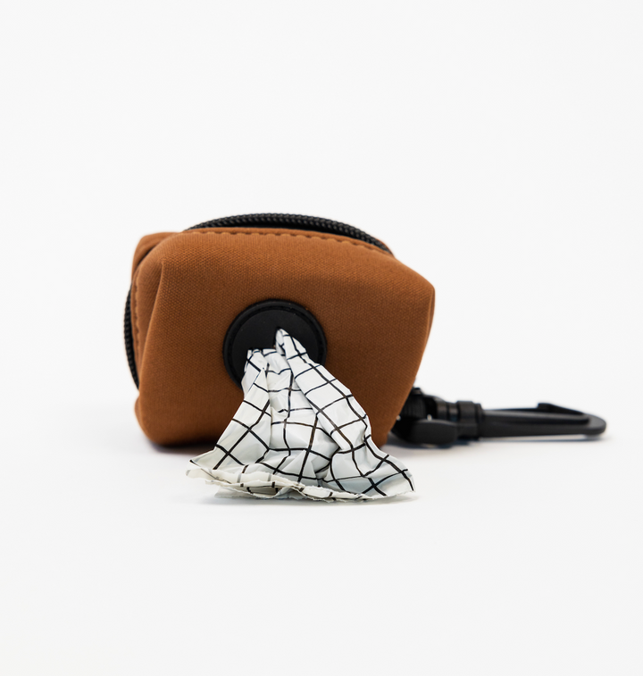 The Modern Dog Company - Coco Brown Poop Bag Holder - - by The Modern Dog Company Store