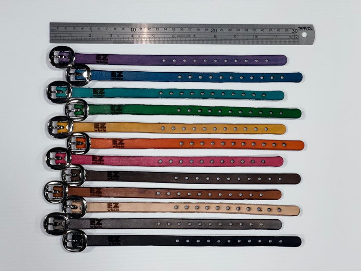 Genuine Leather Puppy Collars (set of 12) - - Whelping Supply by EZwhelp