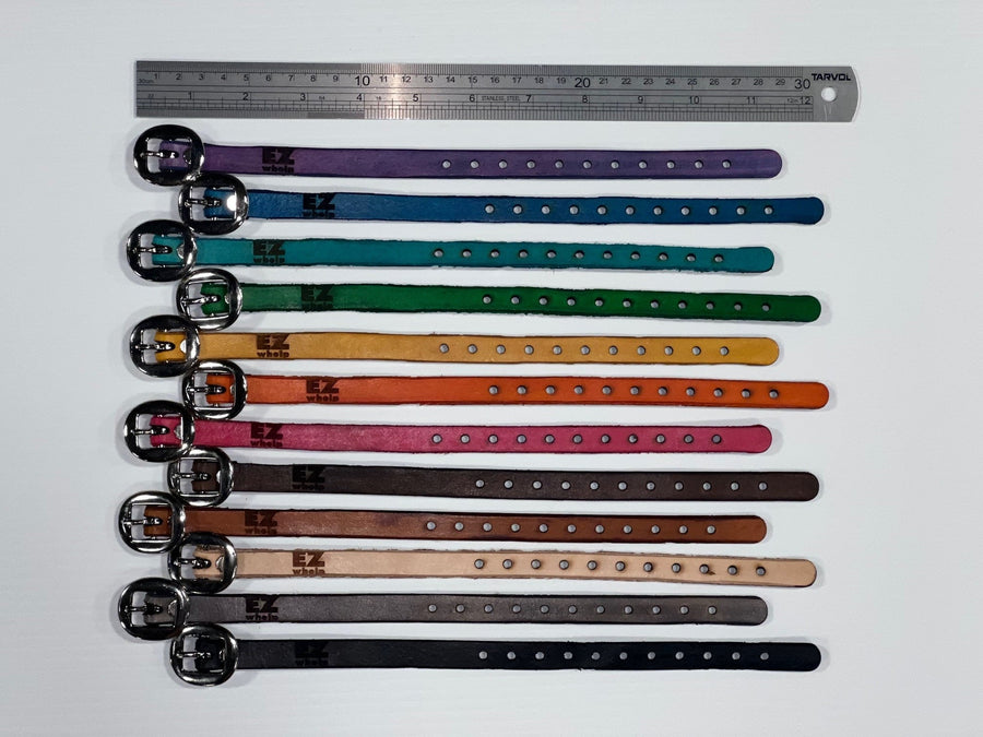 Genuine Leather Puppy Collars (set of 12) - - Whelping Supply by EZwhelp