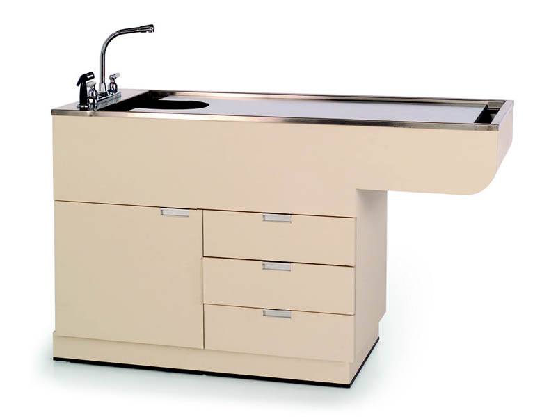 Petlift Multipurpose 60″ Bi-Level Wet Table with Cabinet and Drawers - - Wet Tables by Petlift
