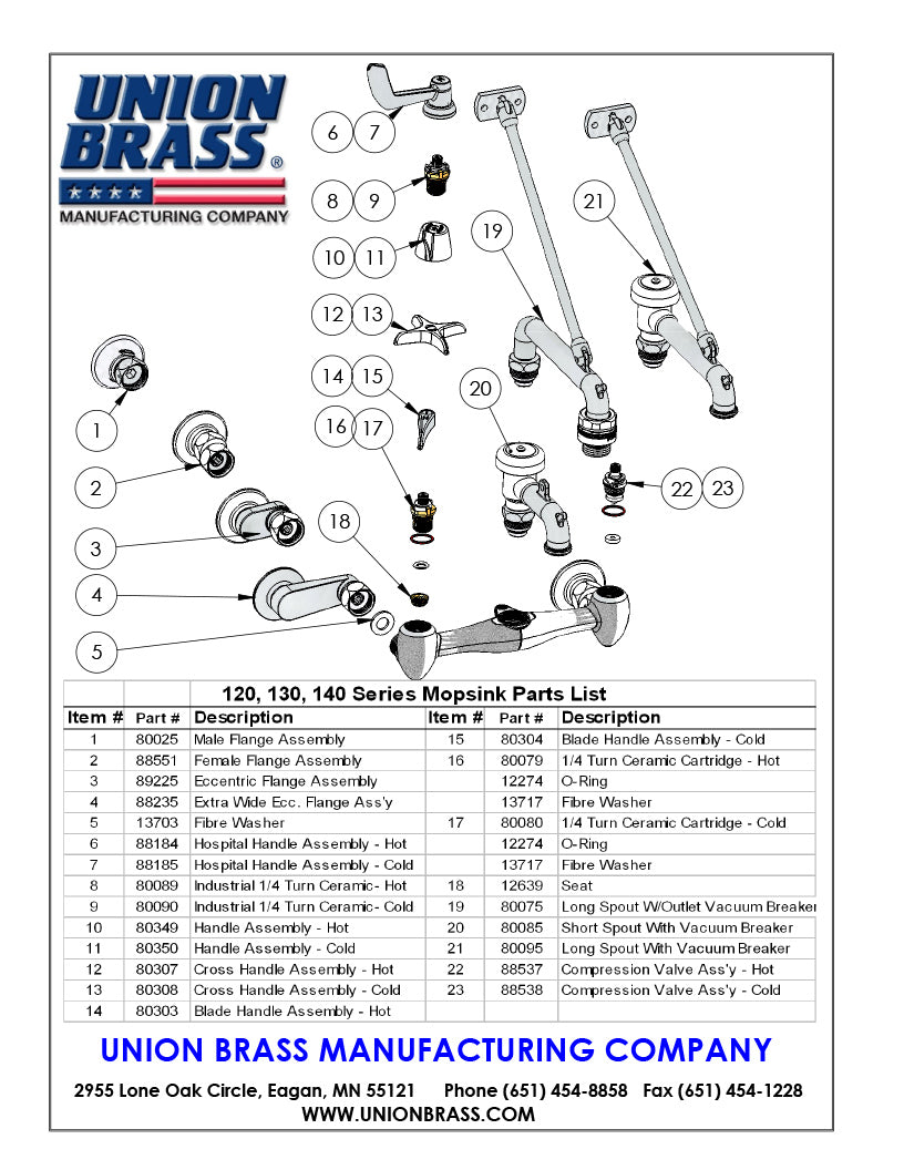 Groomer's Best 8″ Industrial Union Brass Faucet - - Plumbing Accessories by Groomer's Best