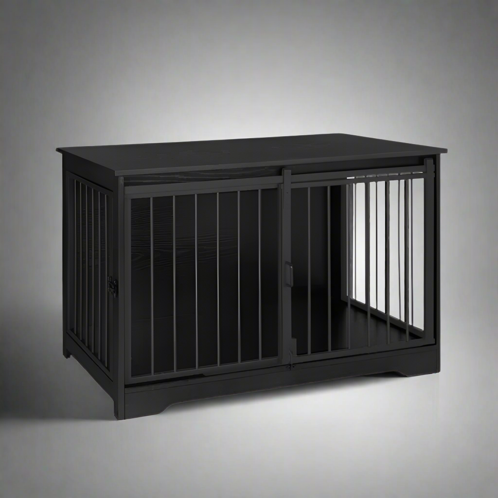 OnePaw AURELIA Luxury Dog Crate - Black - Furniture Crate by OnePaw Dog Company