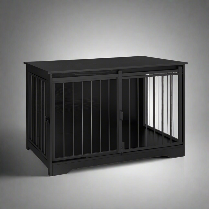 OnePaw AURELIA Luxury Dog Crate - Black - Furniture Crate by OnePaw Dog Company