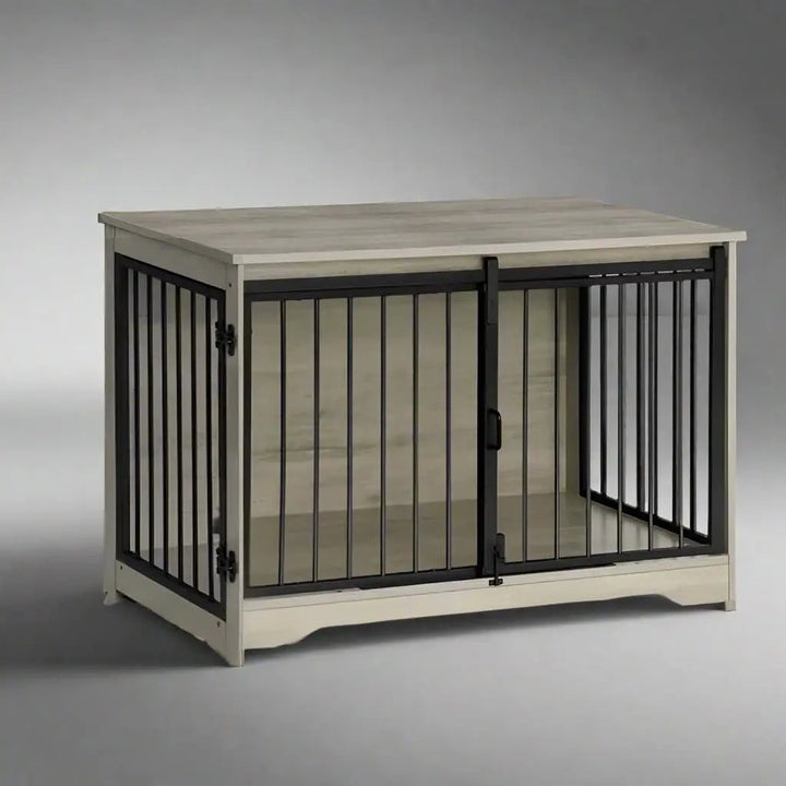 OnePaw AURELIA Luxury Dog Crate - Gray - Furniture Crate by OnePaw Dog Company