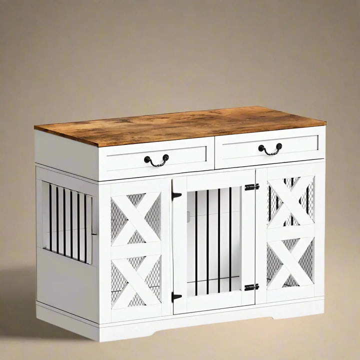 OnePaw HERA Large Dog Crate with Storage Drawers - - Furniture Crate by OnePaw Dog Company