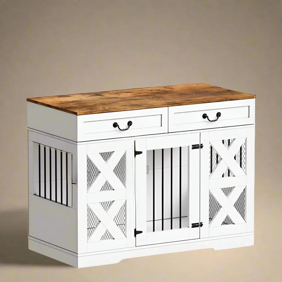 OnePaw HERA Large Dog Crate with Storage Drawers - - Furniture Crate by OnePaw Dog Company