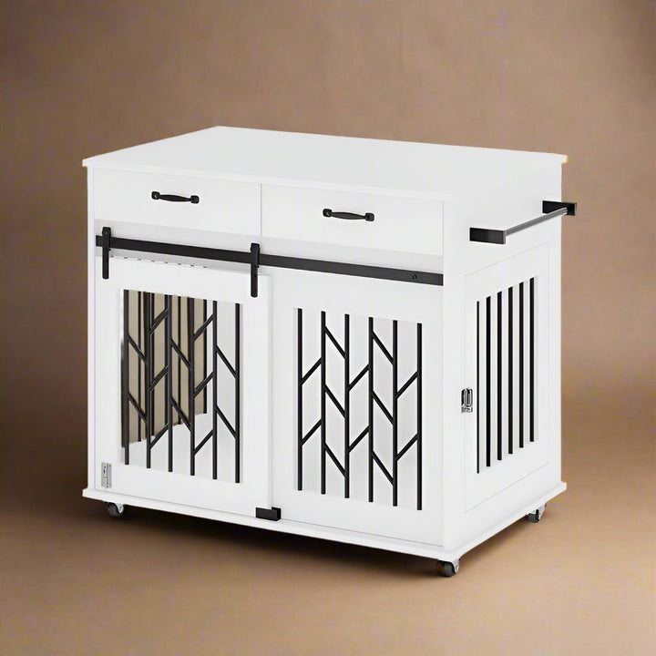 OnePaw ORSA Furniture Dog Crate - White - Furniture Crate by OnePaw Dog Company