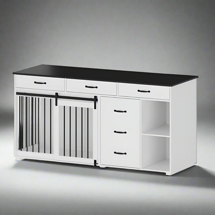 OnePaw ARDEA Luxury Furniture Dog Crate - White - Furniture Crate by OnePaw Dog Company