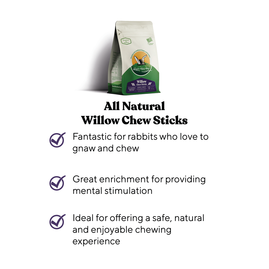 Rabbit Hole Hay All Natural Willow Chew Sticks - - Chew Toys by Rabbit Hole Hay