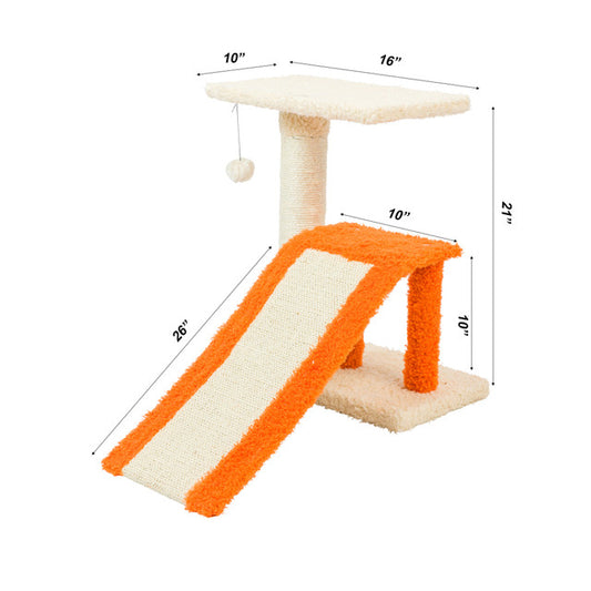 Armarkat 2-Level Cat Scratcher with Sisal Carpet Ramp - - Cat Scratcher by Armarkat