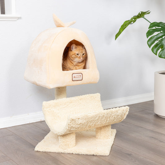 Armarkat Cat Scratching Post with Plush Condo and Cuddle - - Cat Tree by Armarkat