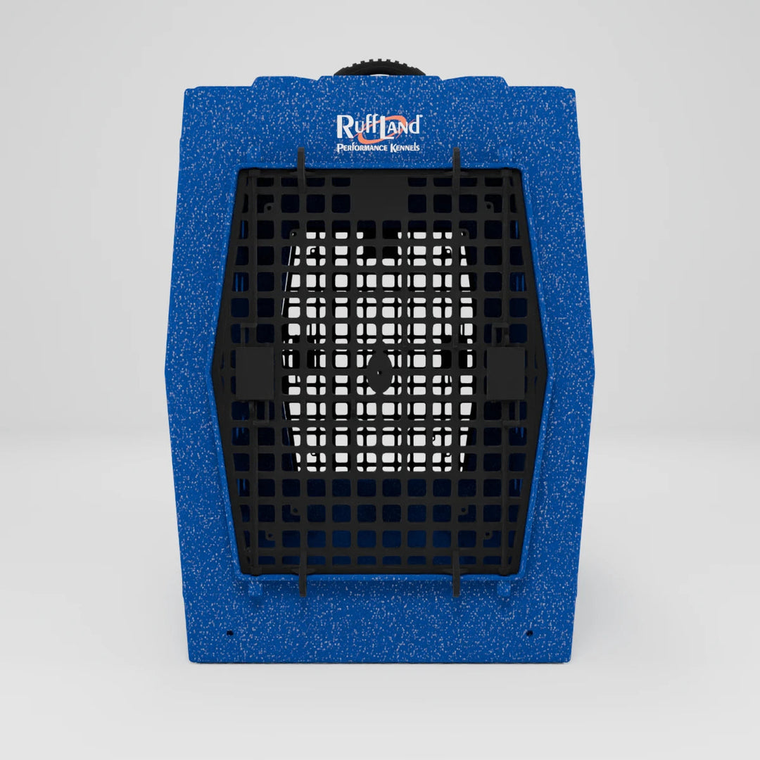 RuffLand X-Large Kennel - Patriotic Blue Double Door (Front Back) - by Ruff Land Performance Kennels