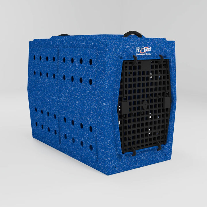 RuffLand X-Large Kennel - Patriotic Blue Single Door - by Ruff Land Performance Kennels