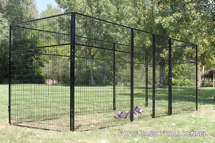 K9 Kennel Store Basic 7' Tall Wire Kennel (Powder-Coated) - - Dog Kennels & Runs by K9 Kennel Store