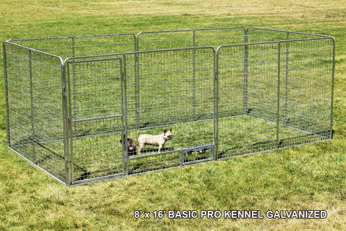 K9 Kennel Store Basic Dog Kennel Pro (Galvanized) - - Dog Kennels & Runs by K9 Kennel Store