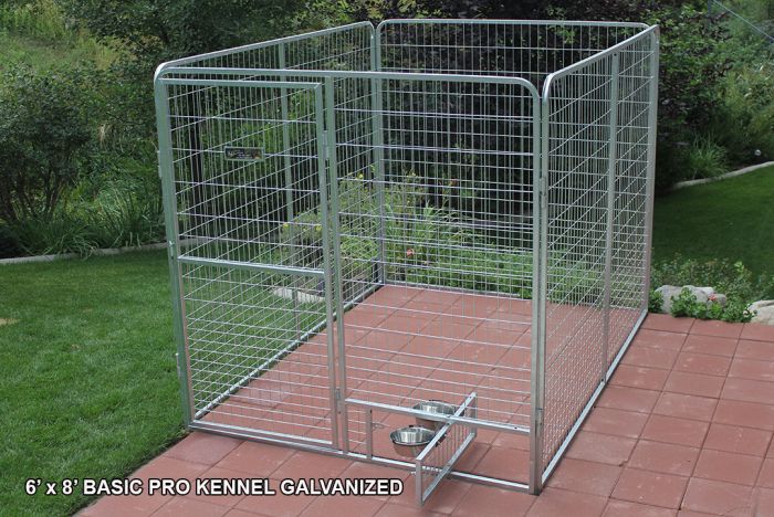 K9 Kennel Store Basic Dog Kennel Pro (Galvanized) - - Dog Kennels & Runs by K9 Kennel Store