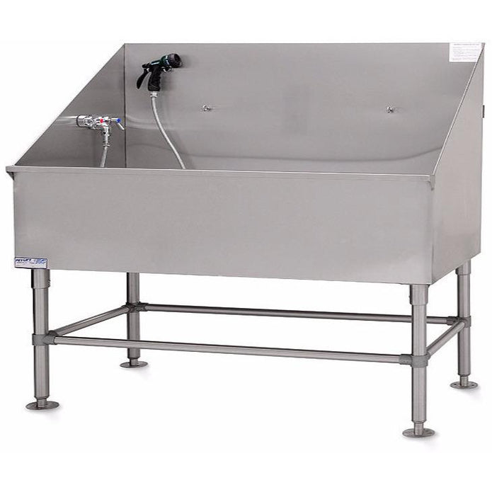 Petlift Stainless Steel Classic Dog Grooming Bath Tub 60" - - Grooming Tubs by Petlift