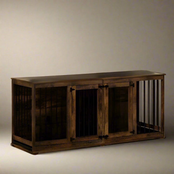 OnePaw LIVIA Furniture Dog Crate - Dark Rustic - Furniture Crate by OnePaw Dog Company