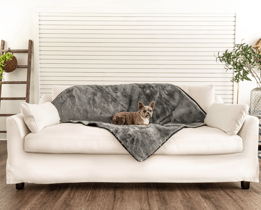 PupProtector™ Short Fur Waterproof Throw Blanket - Charcoal Grey - - Dog Blanket by Paw.com