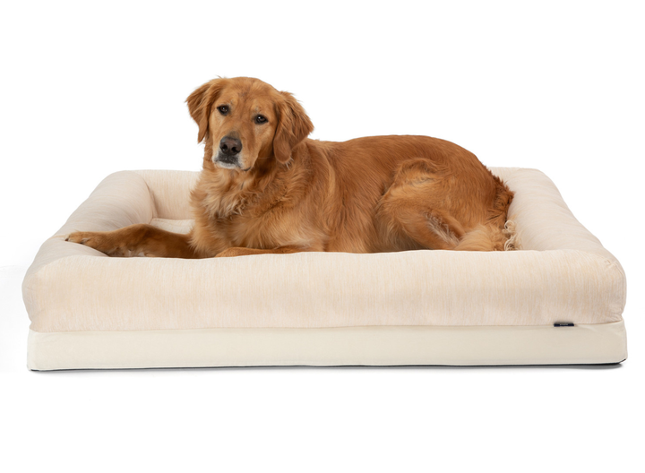 PupChill™ Cooling 4-Bolster Dog Bed - Arctic Sand - - Dog Beds by Paw.com