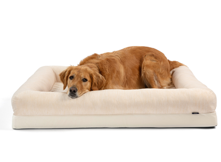 PupChill™ Cooling 4-Bolster Dog Bed - Arctic Sand - - Dog Beds by Paw.com