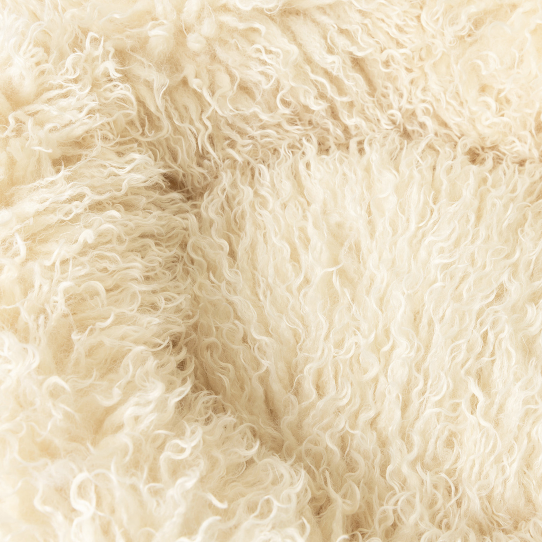 PupPouf™ Luxe Faux Fur Donut Dog Bed - Plush Sheep Ivory - - Dog Beds by Paw.com
