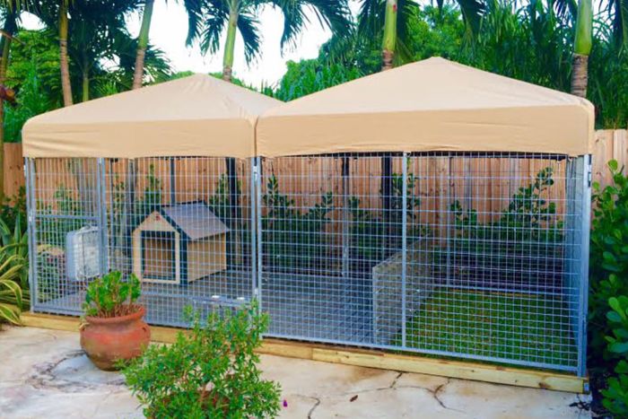 K9 Kennel Store Heavy Duty Canvas Kennel Top W/Roof Bars - - Dog Kennels & Runs Accessories by K9 Kennel Store