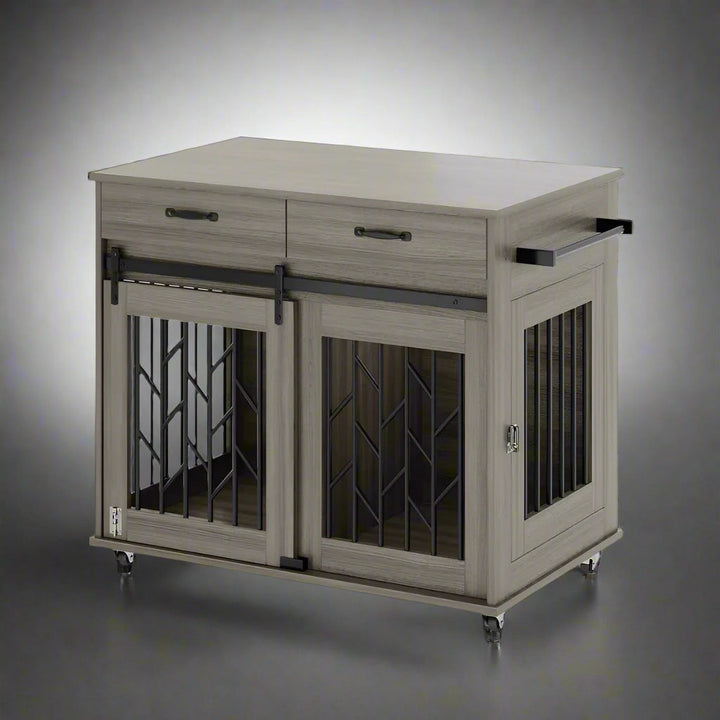 OnePaw ORSA Furniture Dog Crate - Gray - Furniture Crate by OnePaw Dog Company