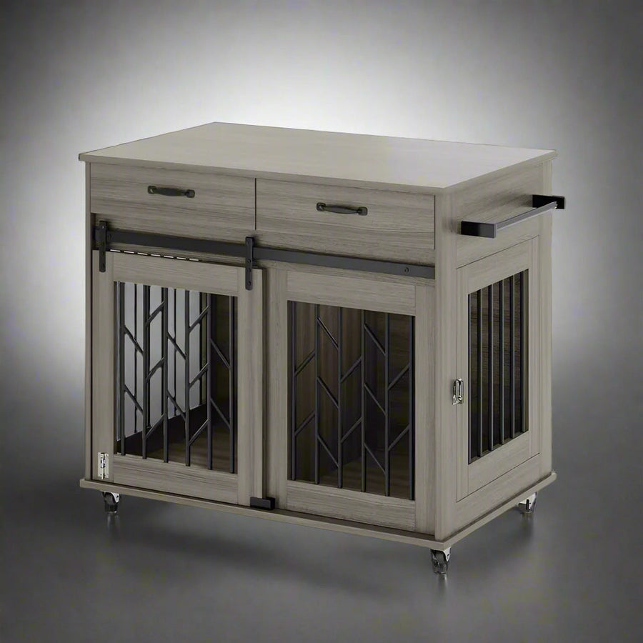 OnePaw ORSA Furniture Dog Crate - Gray - Furniture Crate by OnePaw Dog Company
