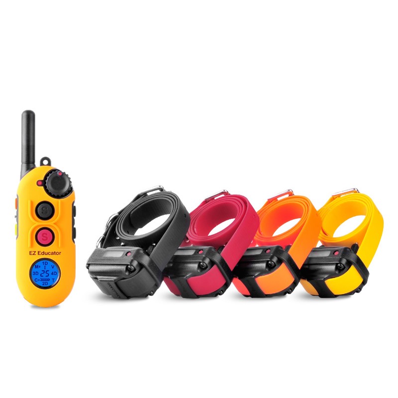 E-Collar EZ-904 4 Dog Easy Educator 1/2 Mile Remote Dog Trainer - - Training collars by E-Collar Technologies