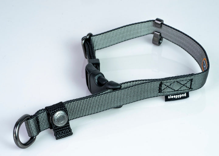 Sleepypod Locking Martingale Collar - Charcoal Grey Chromaweave - Collar by Sleepypod