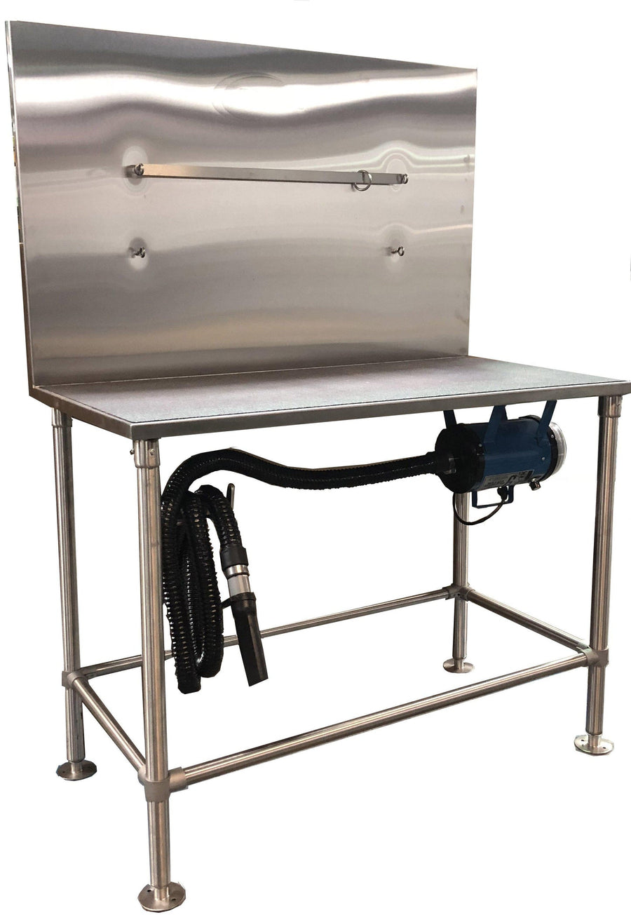 Petlift Stainless Steel Drying Table with integrated K-9 II Dog Grooming Dryer - - Grooming Tables by Petlift