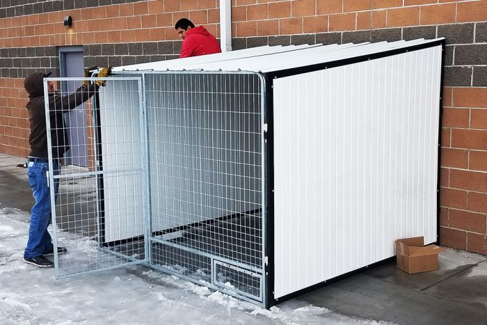 K9 Kennel Store Multiple Vinyl No Back Dog Kennels x2 - - Dog Kennels & Runs by K9 Kennel Store