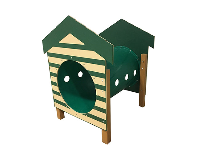 BarkPark Recycled Crawl Tunnel W/Dog House - - by BarkPark