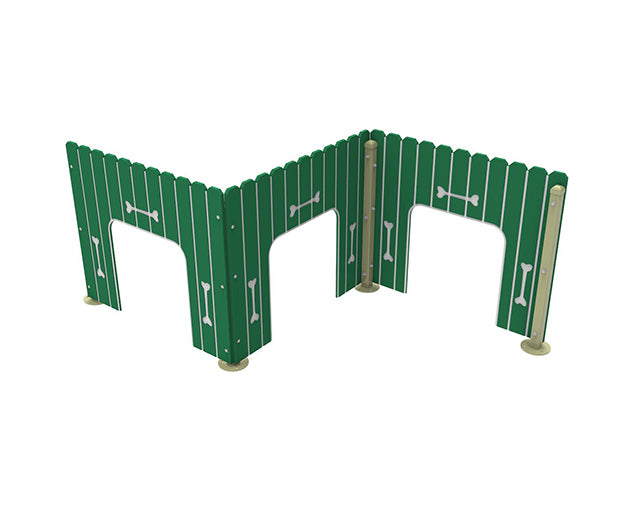 BarkPark Doggie Fence Run - Natural Set of 3 - by BarkPark