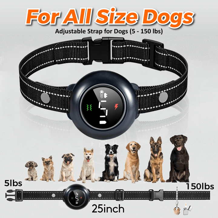 NeoAlly 2-in-1 Dog Training & Bark Control Collar | Automatic Barking Detection, Remote Shock, 5-150lbs Dogs | Rechargeable, Waterproof - - by Neoallypets