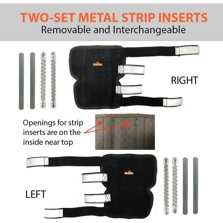 NeoAlly 3-in-1 Long Rear Leg Hock Brace - Rigid and Spring Inserts | Safety Reflective Straps [Long Version] (Pair) - - by Neoallypets