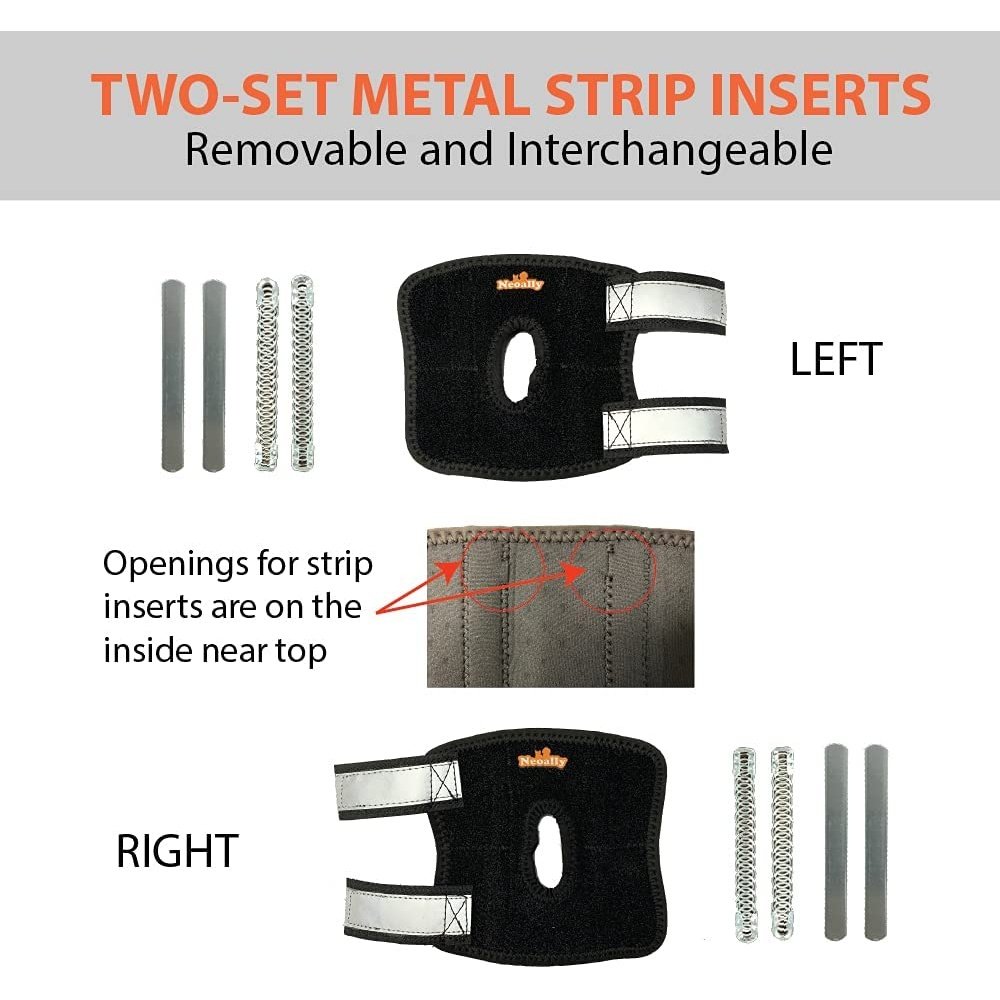 NeoAlly 3-in-1 Short Rear Leg Hock Brace for Smaller Dogs with Rigid and Spring Inserts | Safety Reflective Straps [Short Version] (Pair) - - by Neoallypets
