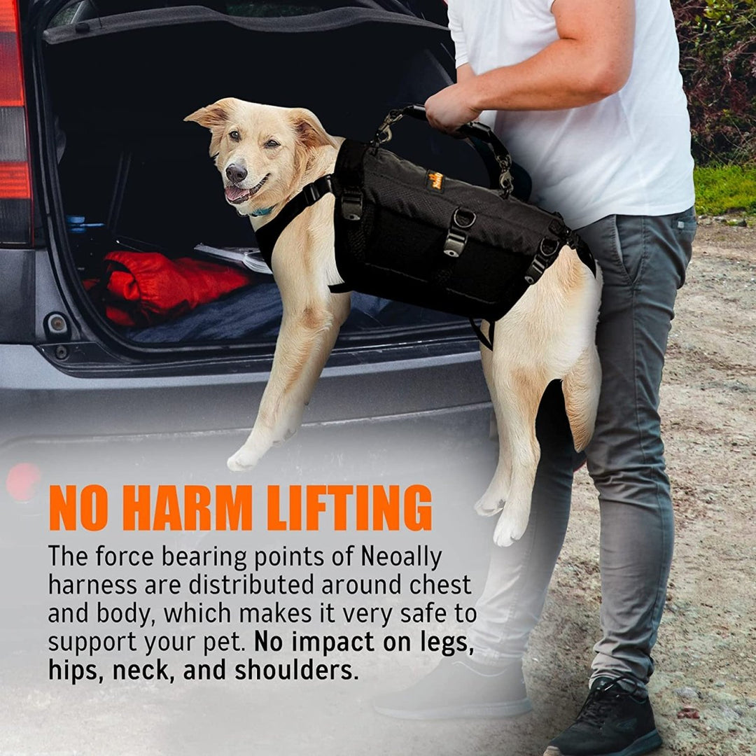 NeoAlly 5-in-1 Sturdy Dog Lift Harness Full Body Support - - by Neoallypets